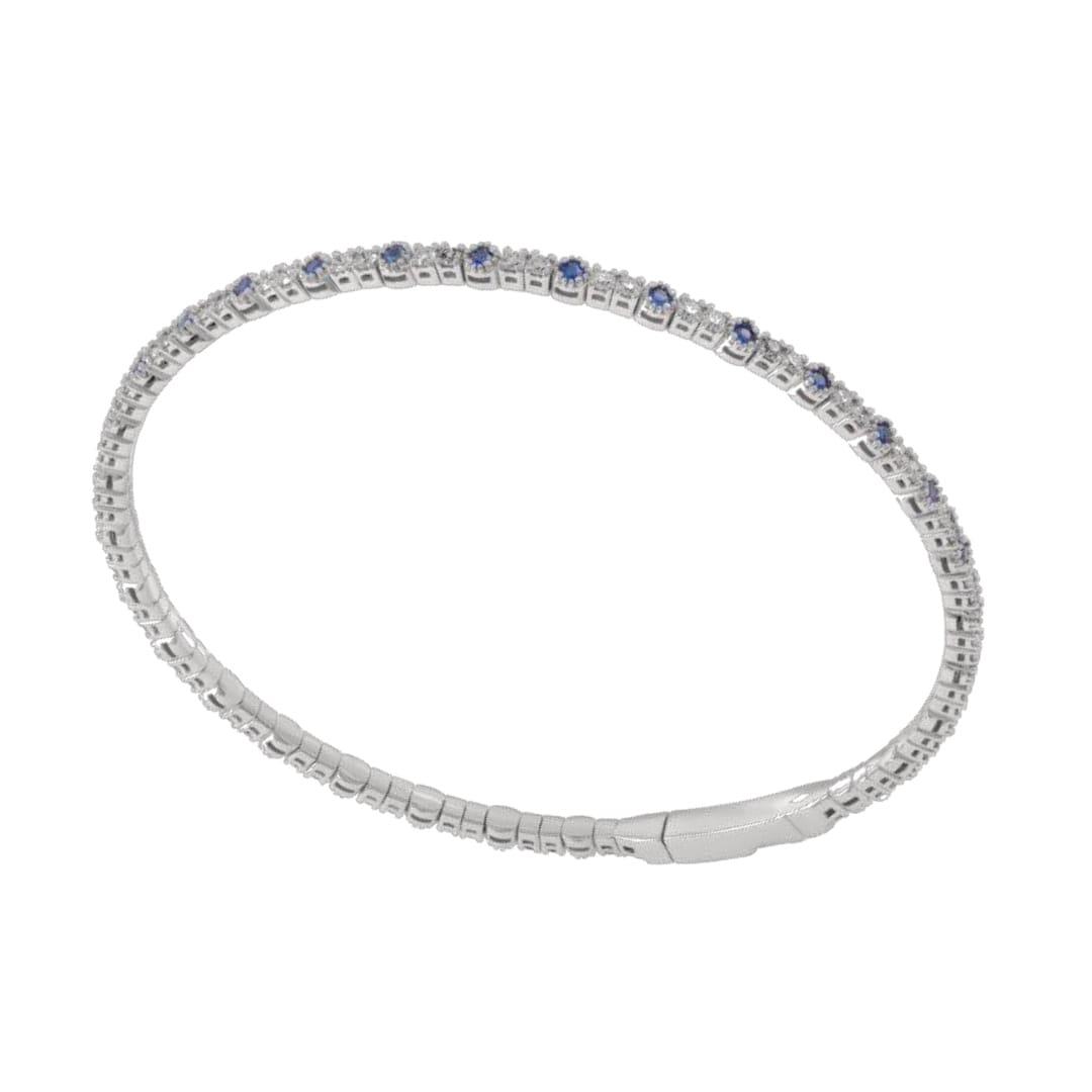 18 Karat Rose and White Gold Diamond Flexi Cuff Bracelet –  georgioscollections