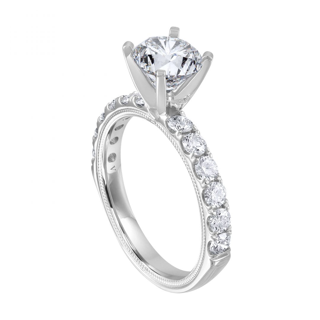 Kirk Kara Rayana Milgrain Swirl Engagement Ring | Style K580R65 – Ben  Garelick